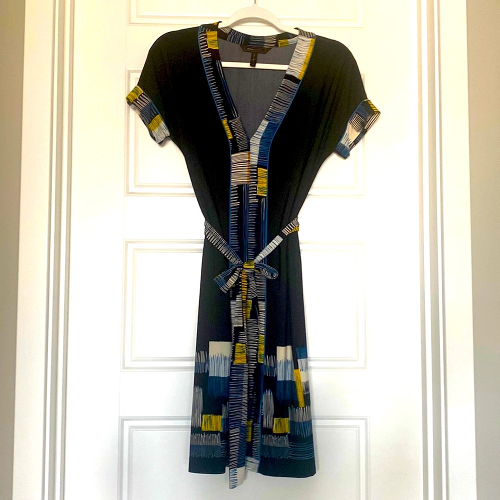 Holly BCBG Max Azria Sheath Dress Black/Multi Sm